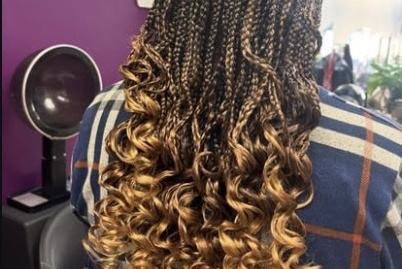 Curls styled at Misrak Beauty Salon